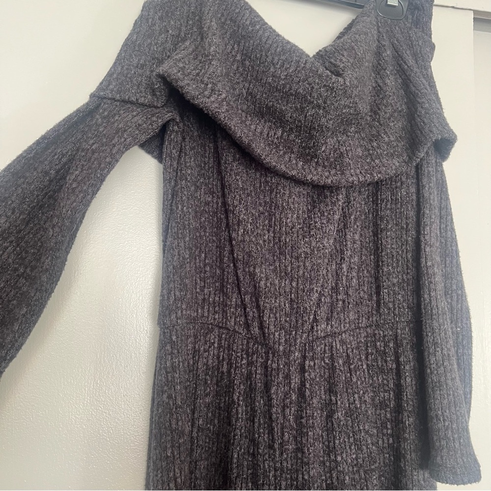 Off shoulder sweater jumpsuit